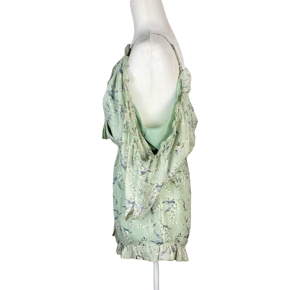 Storia Floral Mint Green Floral Romper Size Small - Picture 5 of 8